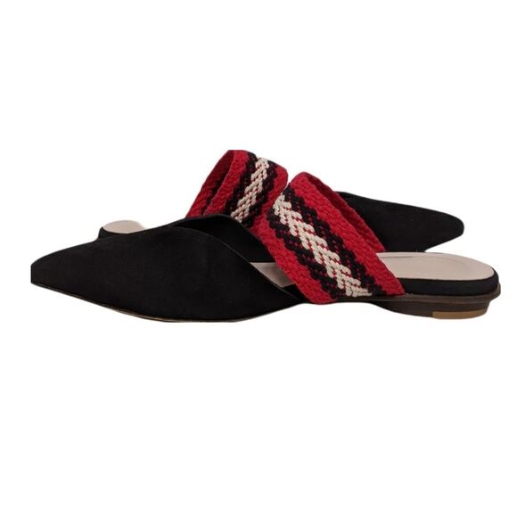 ALL BLACK Women's Leather Banded Slides 38.5 - Picture 7 of 10